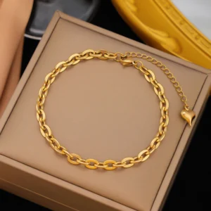 Gold Plated Stainless Steel Anti-Tarnish Rope Style Wraparound Bracelet