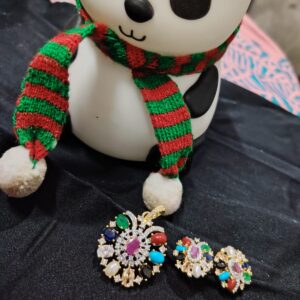 Premium diamond replica pendant set