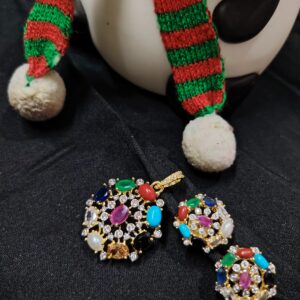 Premium diamond replica pendant set