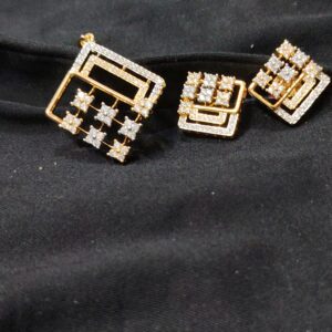 Premium diamond replica pendant set
