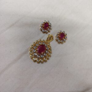 Premium diamond replica pendant set