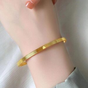 Love Symbol Engraved Anti-Tarnish Bangle
